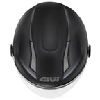 Givi 11.7 Solid Color H117BN900 casco demi-jet nero opaco – vista dall'alto