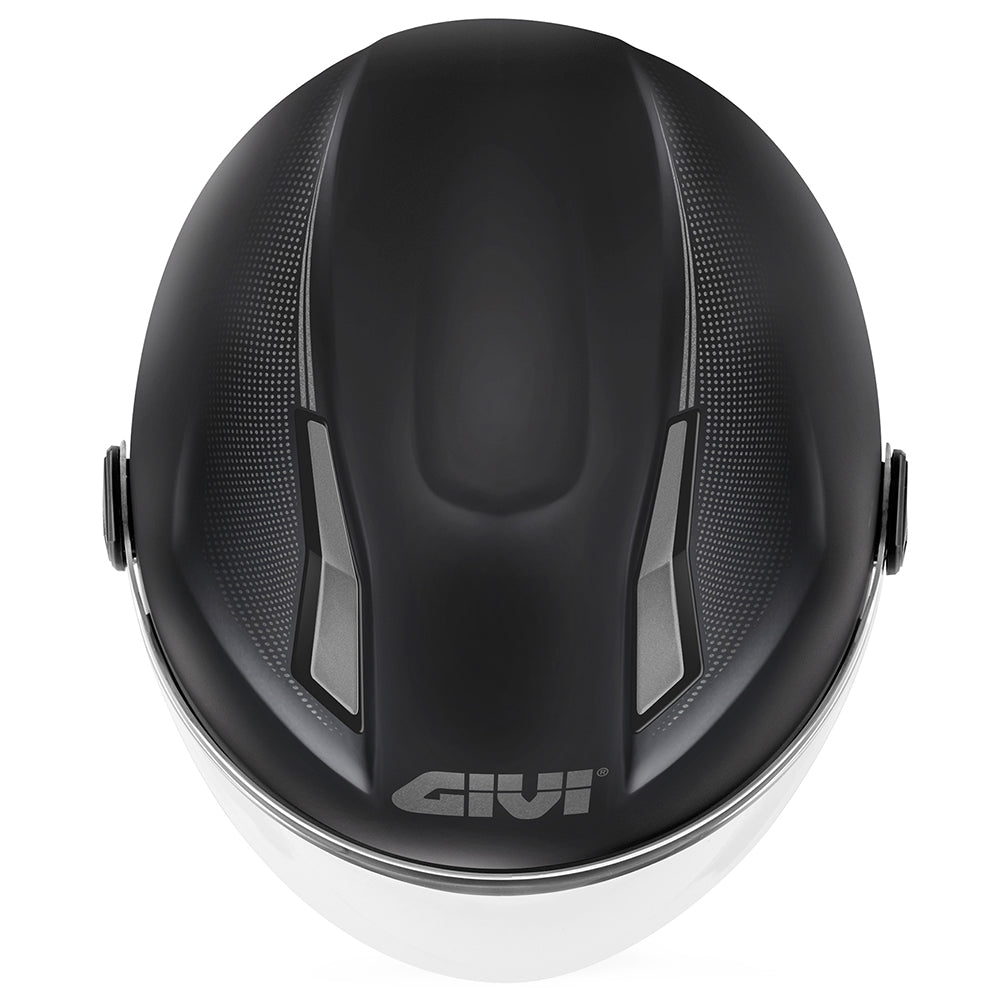 Givi 11.7 Solid Color H117BN900 casco demi-jet nero opaco – vista dall'alto