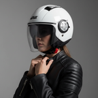 Givi 11.1 Air Bianco Lucido – Casco Jet ECE 22.05 - Moon Bike - Vista 9