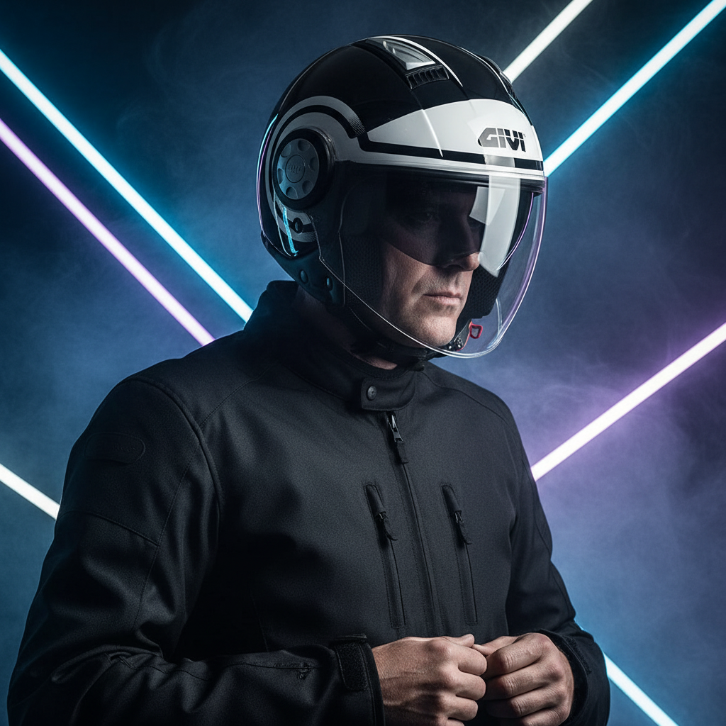 Givi 11.1 Air Jet-R Round Nero/Bianco – Casco Jet ECE 22.05 - Moon Bike - Vista 9