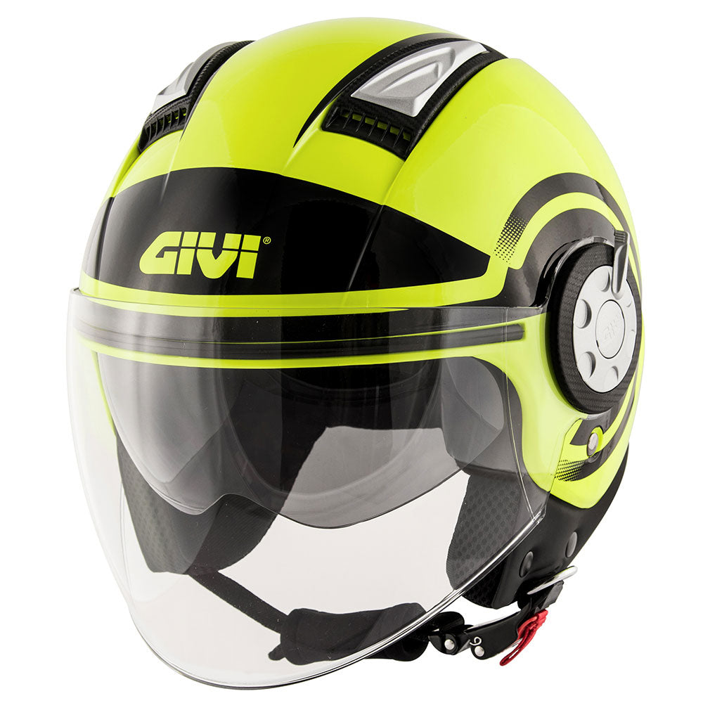 Givi 11.1 Air Jet-R Round Giallo Fluo/Nero - casco jet