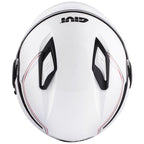 Givi 12.3 Stratos Thanatos bianco lucido visto dall'alto con le due prese d'aria superiori