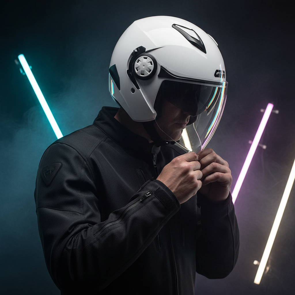 Givi 12.3 Stratos Bianco Lucido – Casco Jet ECE 22.05 - Moon Bike - Vista 8