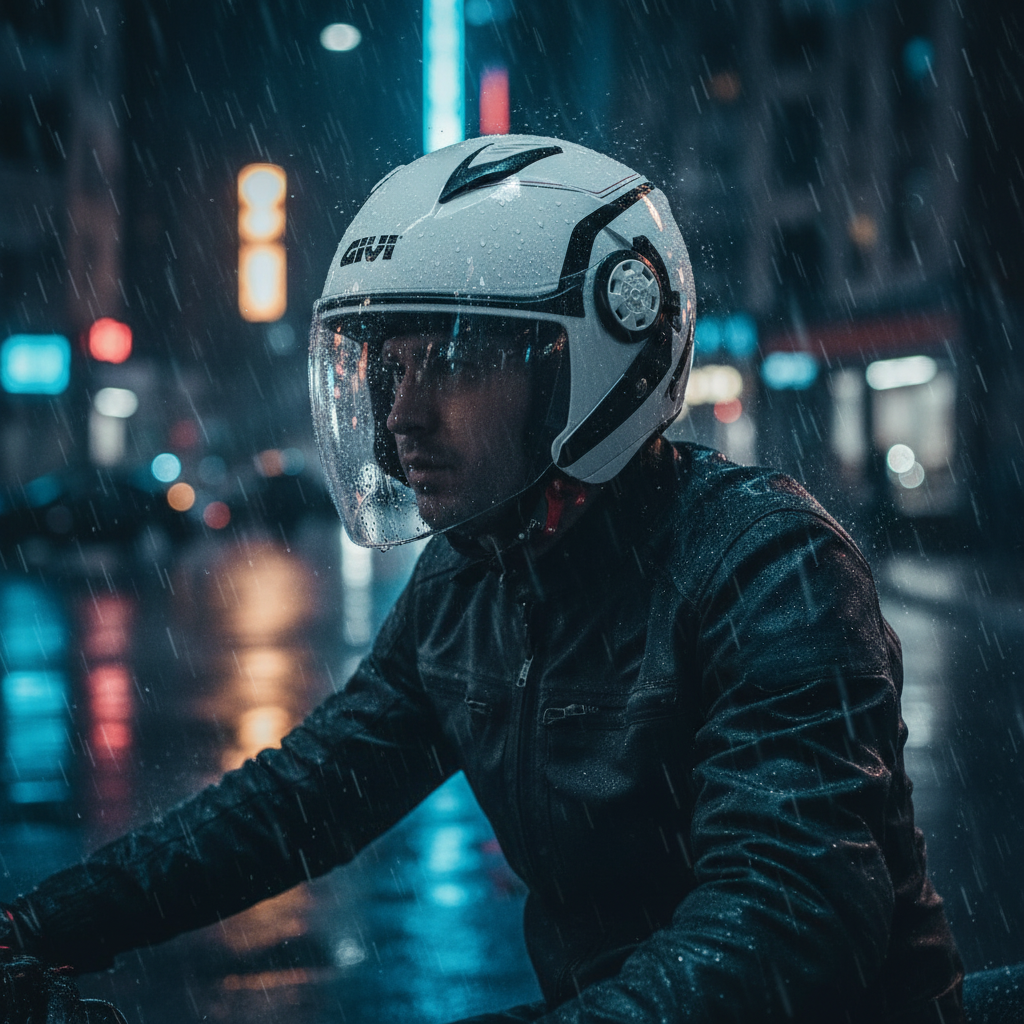 Givi 12.3 Stratos Thanatos Bianco – Casco Jet ECE 22.05 - Moon Bike - Vista 13