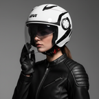 Givi 12.3 Stratos Thanatos Bianco – Casco Jet ECE 22.05 - Moon Bike - Vista 9