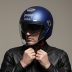 Givi 12.5B Jet Blu Opaco / Decal Grigia – Casco Jet ECE 22.06 - Moon Bike - Vista 7