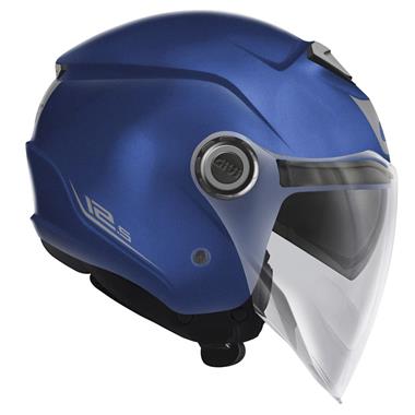 Givi 12.5B Jet Blu Opaco/Decal Grigia - vista laterale