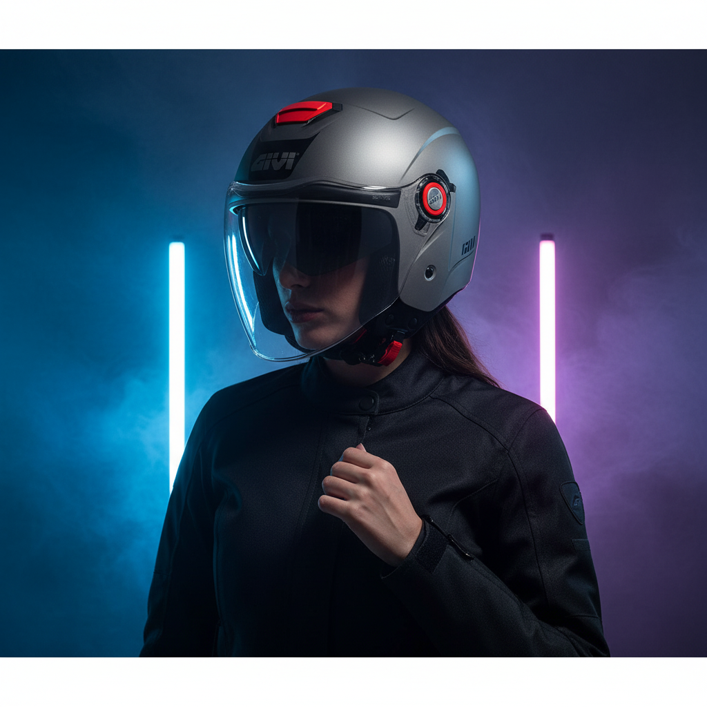 Givi 12.5B Jet Titanio Opaco – Casco Jet ECE 22.06 - Moon Bike - Vista 10