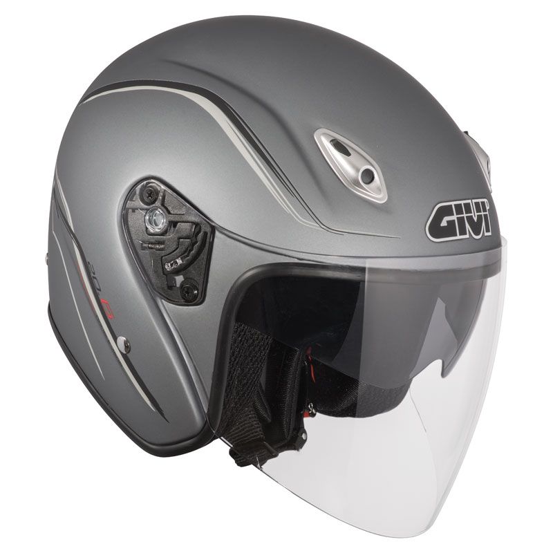 Givi 20.6 Fiber-J2 Plus Grigio Opaco - casco jet vista tre quarti