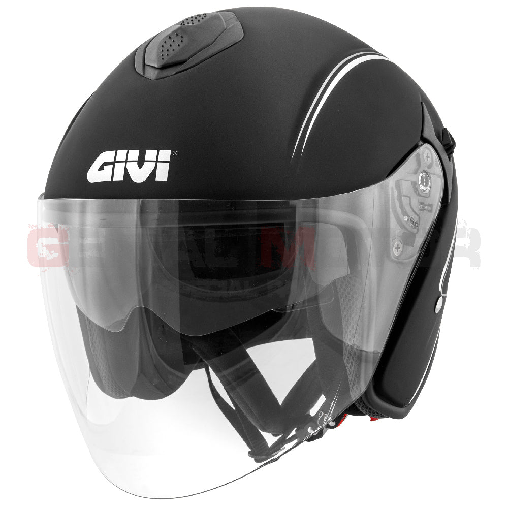 Givi 20.9 Fiberjet Gliese Nero Opaco - casco jet vista frontale