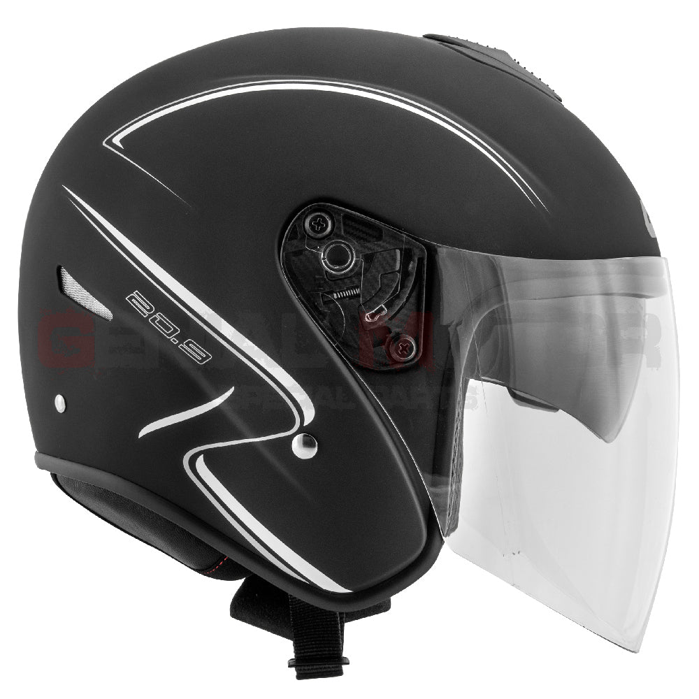 Givi 20.9 Fiberjet Gliese Nero Opaco - casco jet vista posteriore