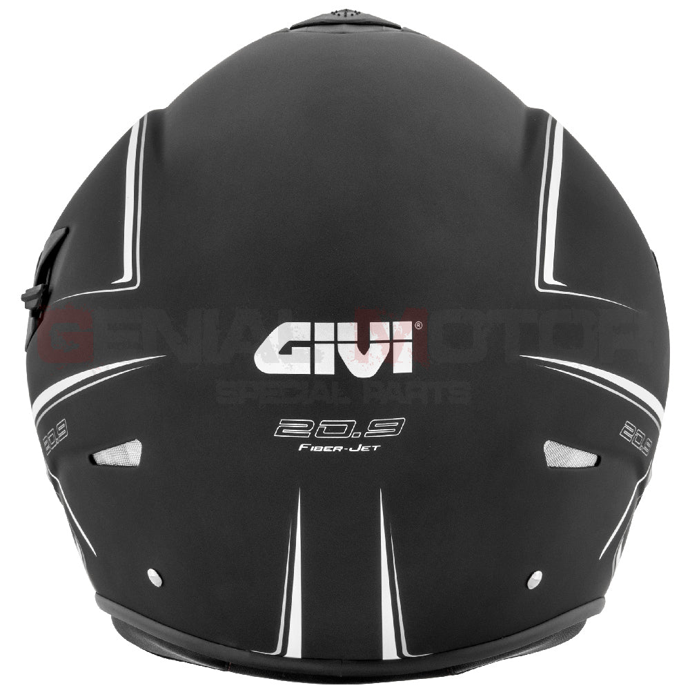 Givi 20.9 Fiberjet Gliese Nero Opaco - casco jet dettaglio interni