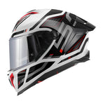 Givi 50.3 Quasar H503FQSWR casco integrale bianco/nero/titanio/rosso – vista laterale