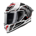 Givi 50.3 Quasar H503FQSWR casco integrale bianco/nero/titanio/rosso – vista di tre quarti anteriore