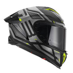 Givi 50.3 Quasar H503FQSBY casco integrale nero opaco/titanio/giallo – vista laterale opposta