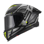Givi 50.3 Quasar H503FQSBY casco integrale nero opaco/titanio/giallo – vista laterale