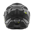 Givi 50.3 Quasar H503FQSBY casco integrale nero opaco/titanio/giallo – vista posteriore