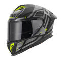 Givi 50.3 Quasar H503FQSBY casco integrale nero opaco/titanio/giallo – vista di tre quarti anteriore