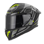 Givi 50.3 Quasar H503FQSBY casco integrale nero opaco/titanio/giallo – vista di tre quarti anteriore