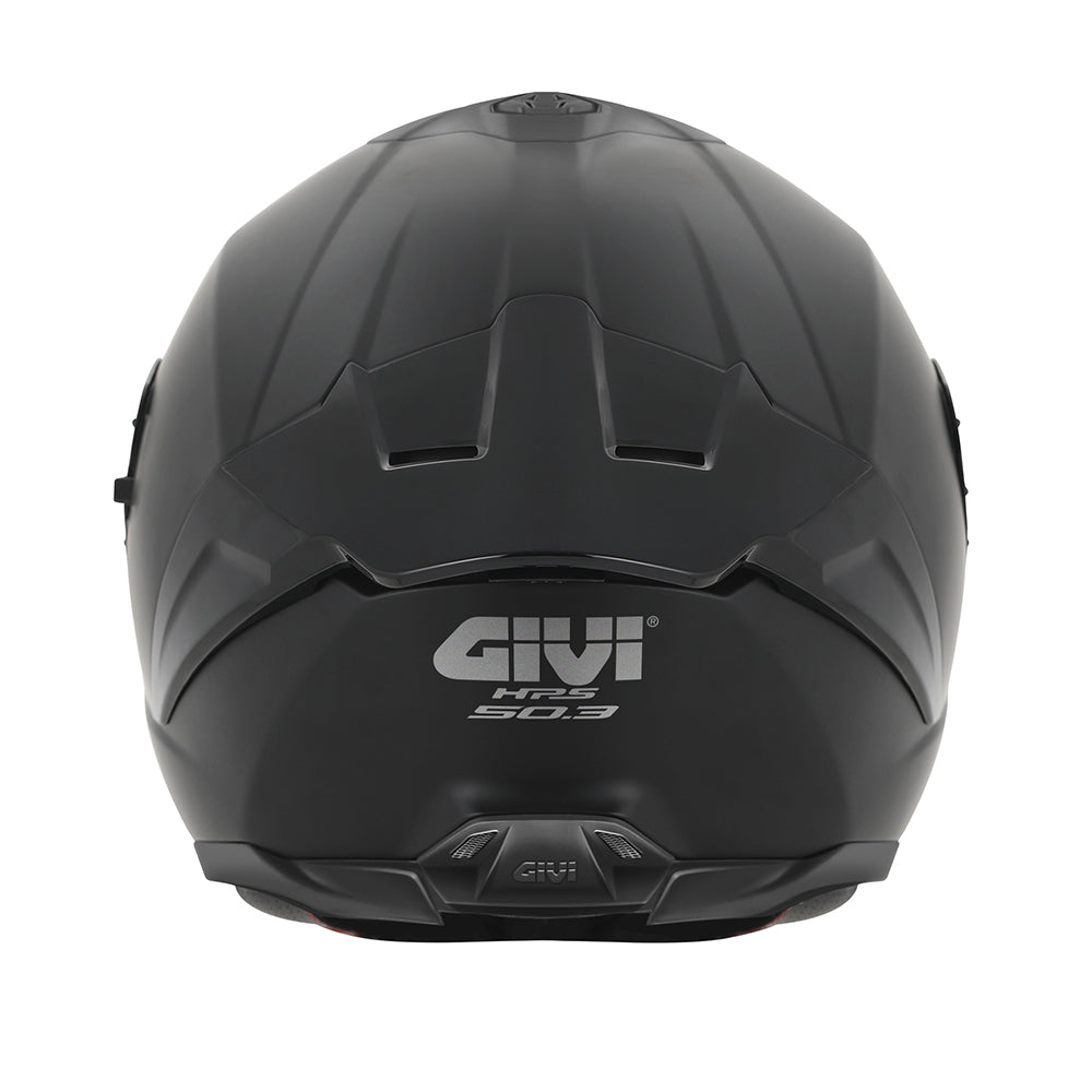 Givi 50.3 Solid Color H503BN900 casco integrale nero opaco – vista posteriore