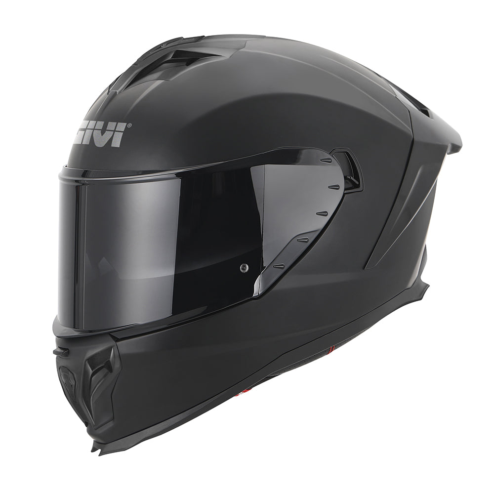Givi 50.3 Solid Color H503BN900 casco integrale nero opaco – vista di tre quarti anteriore