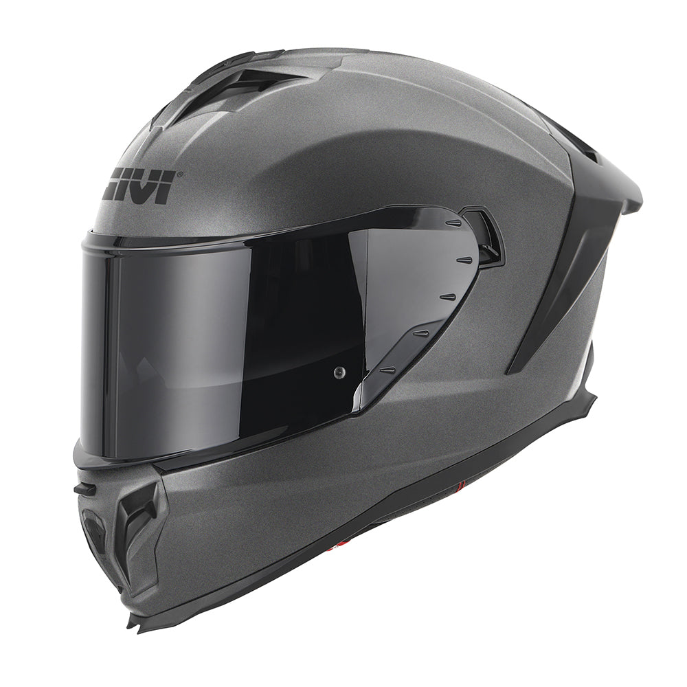 Givi 50.3 Solid Color H503BG768 casco integrale titanio opaco – vista di tre quarti anteriore