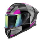 Givi 50.3 Vision H503FVNBP casco integrale nero/titanio/fucsia – vista di tre quarti anteriore