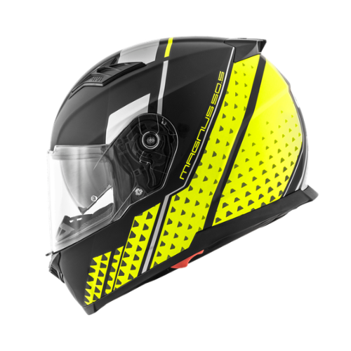 Givi 50.5 Tridion Magnus casco integrale nero opaco/giallo fluo H505FMGBY – fianco sinistro
