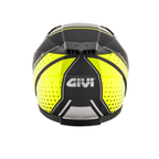 Givi 50.5 Tridion Magnus casco integrale nero opaco/giallo fluo H505FMGBY – vista posteriore con grafica giallo fluo