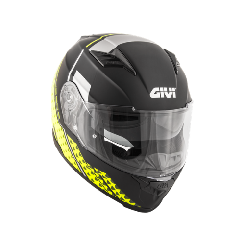 Givi 50.5 Tridion Magnus casco integrale nero opaco/giallo fluo H505FMGBY – seconda vista di tre quarti