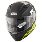 Givi 50.5 Tridion Magnus casco integrale nero opaco/giallo fluo H505FMGBY – vista di tre quarti anteriore