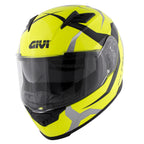 Givi 50.5 Tridion Vortix casco integrale giallo fluo/nero H505FVXNY – vista di tre quarti anteriore