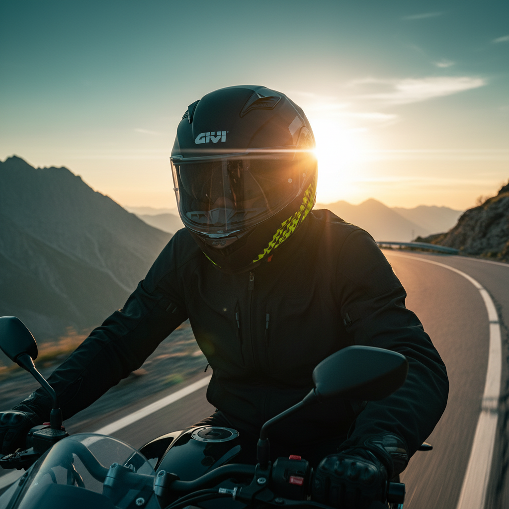 Givi 50.5 Tridion Magnus Nero Opaco/Giallo Neon – Casco Integrale ECE 22.05 - Moon Bike - Vista 14