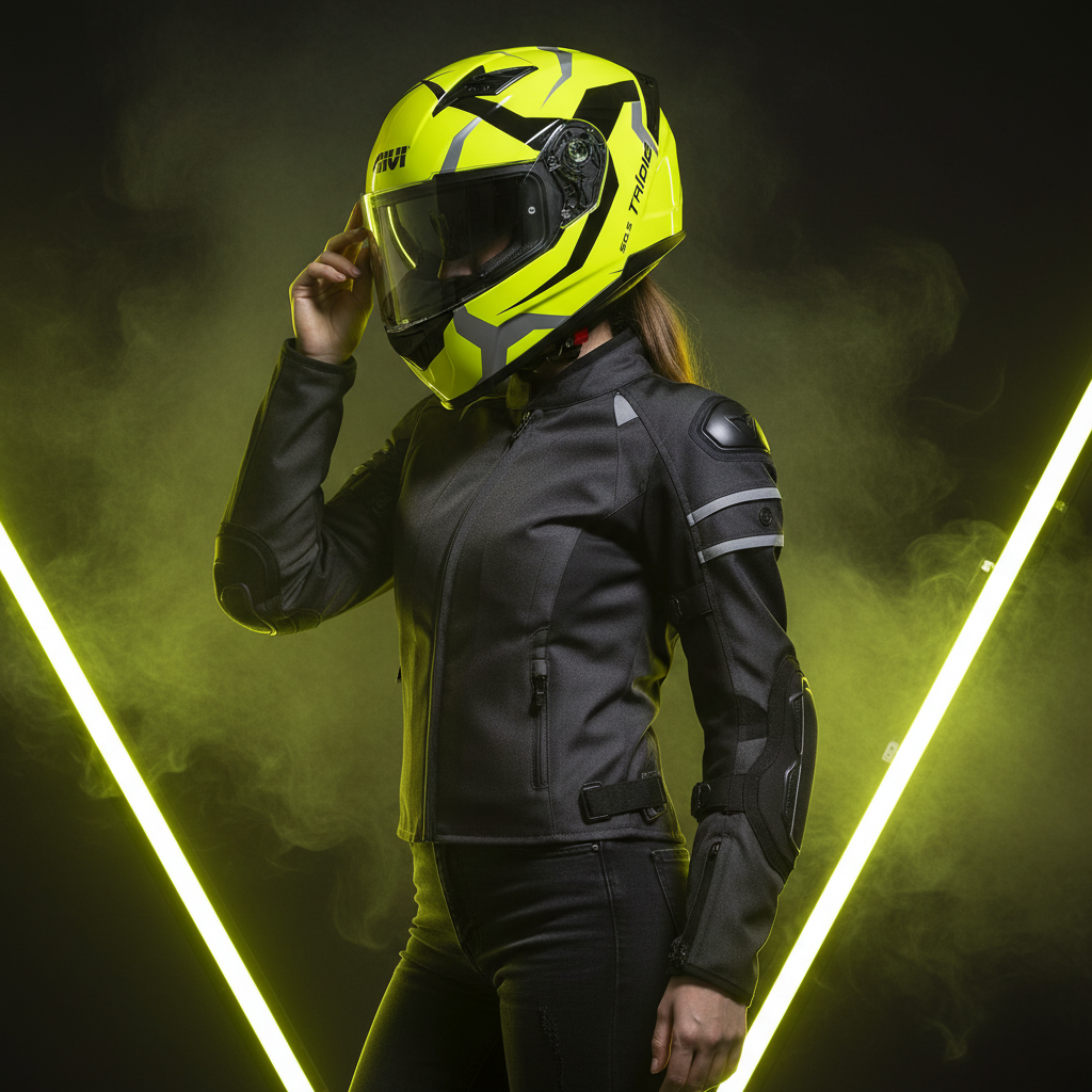 Givi 50.5 Tridion Vortix Nero/Giallo – Casco Integrale ECE 22.05 - Moon Bike - Vista 13