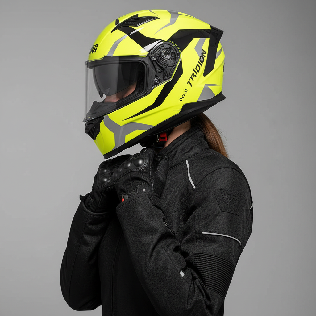 Givi 50.5 Tridion Vortix Nero/Giallo – Casco Integrale ECE 22.05 - Moon Bike - Vista 11