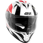 Givi 50.6 Stoccarda Perseus Bianco Nero Rosso - casco integrale vista frontale