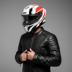Givi 50.6 Stoccarda Perseus Bianco/Nero/Rosso – Casco Integrale ECE 22.05 - Moon Bike - Vista 6