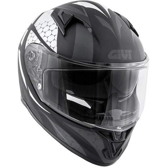 Givi 50.6 Stoccarda Perseus Nero Opaco Argento - casco integrale vista frontale