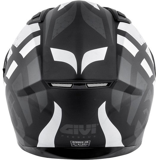 Givi 50.6 Stoccarda Perseus Nero Opaco Argento - vista posteriore