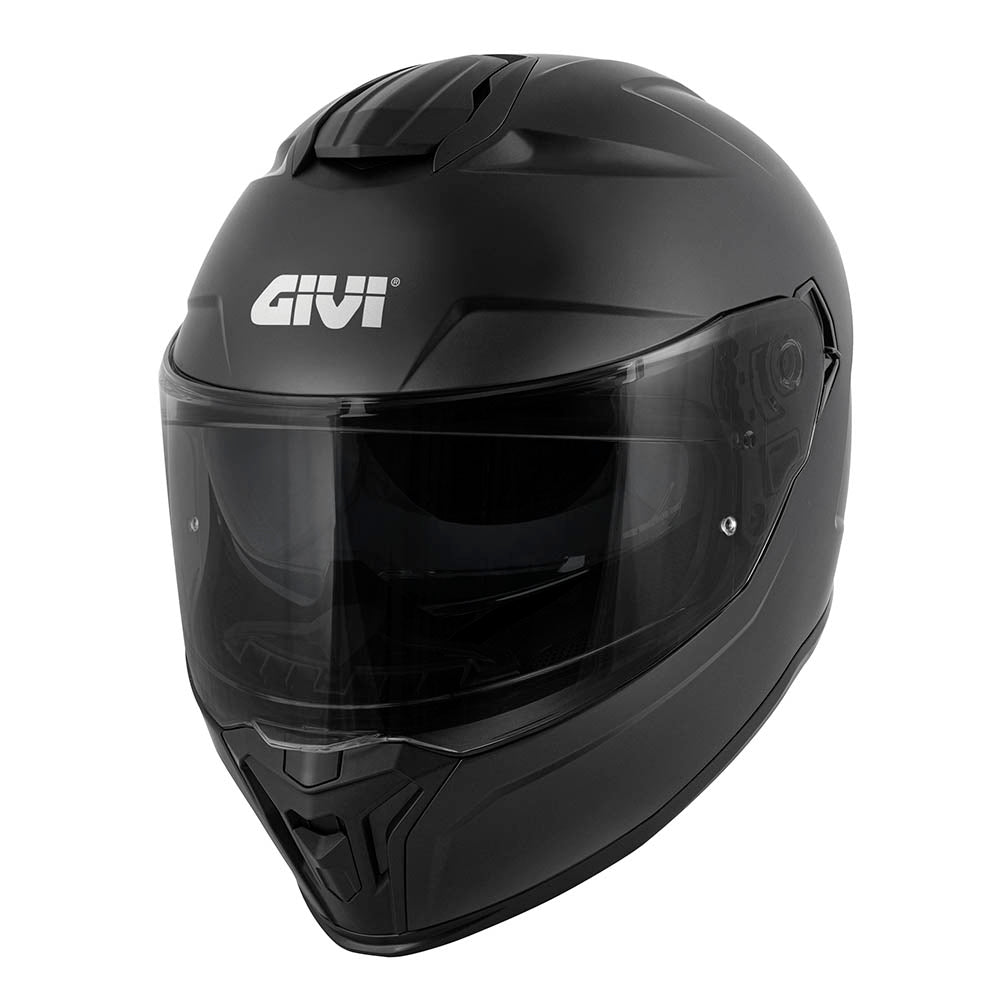 Givi 55.1 Solid Color H551BN900 casco integrale nero opaco – vista di tre quarti anteriore