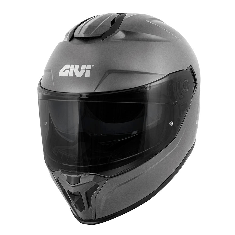 Givi 55.1 Solid Color H551BG768 casco integrale titanio opaco – vista di tre quarti anteriore