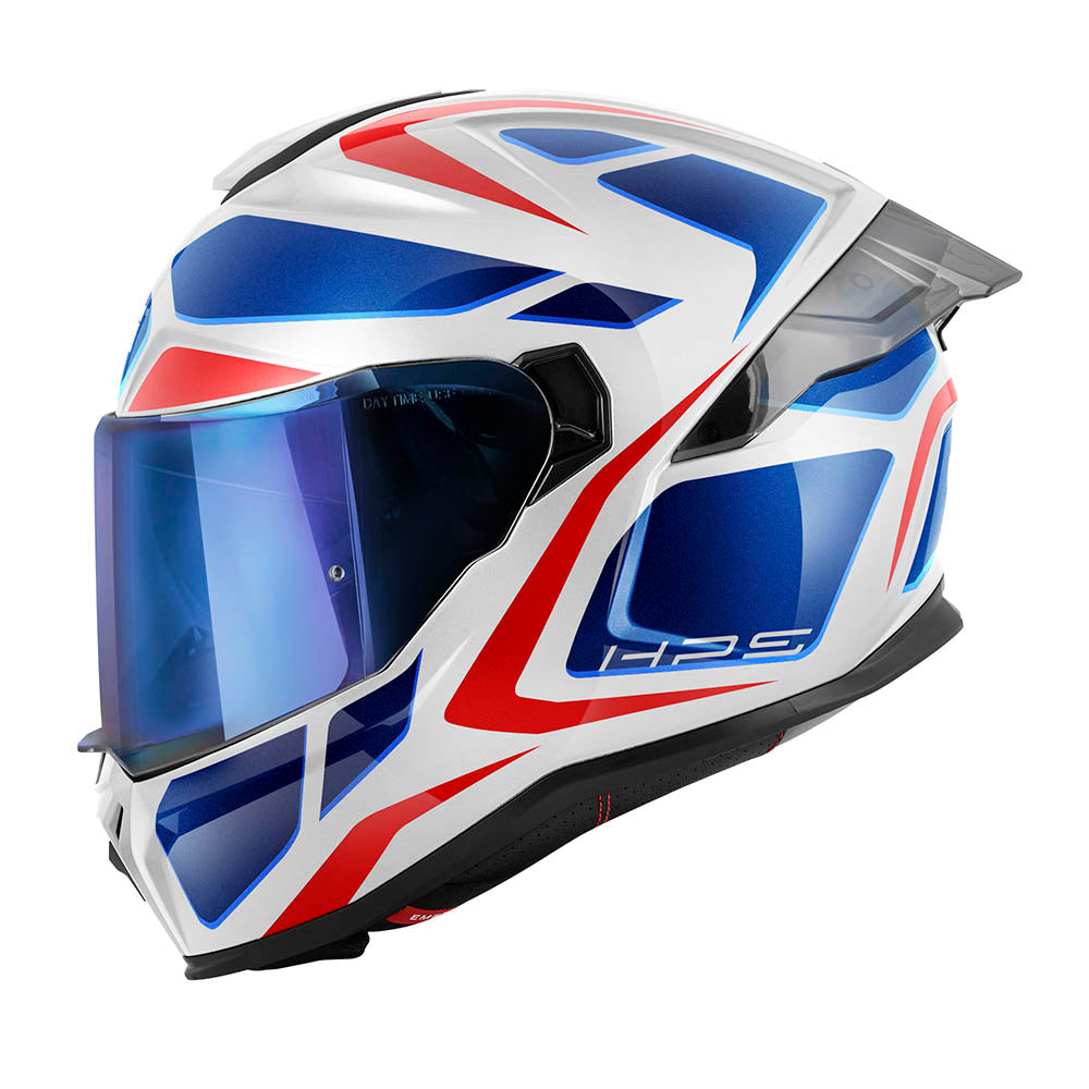 Givi 55.1 Zephir H551FZPWL casco integrale bianco/rosso/blu – vista laterale