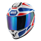 Givi 55.1 Zephir H551FZPWL casco integrale bianco/rosso/blu – vista di tre quarti anteriore
