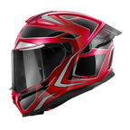 Givi 55.1 Zephir H551FZPXB casco integrale bordeaux/nero/argento/rosso – vista laterale