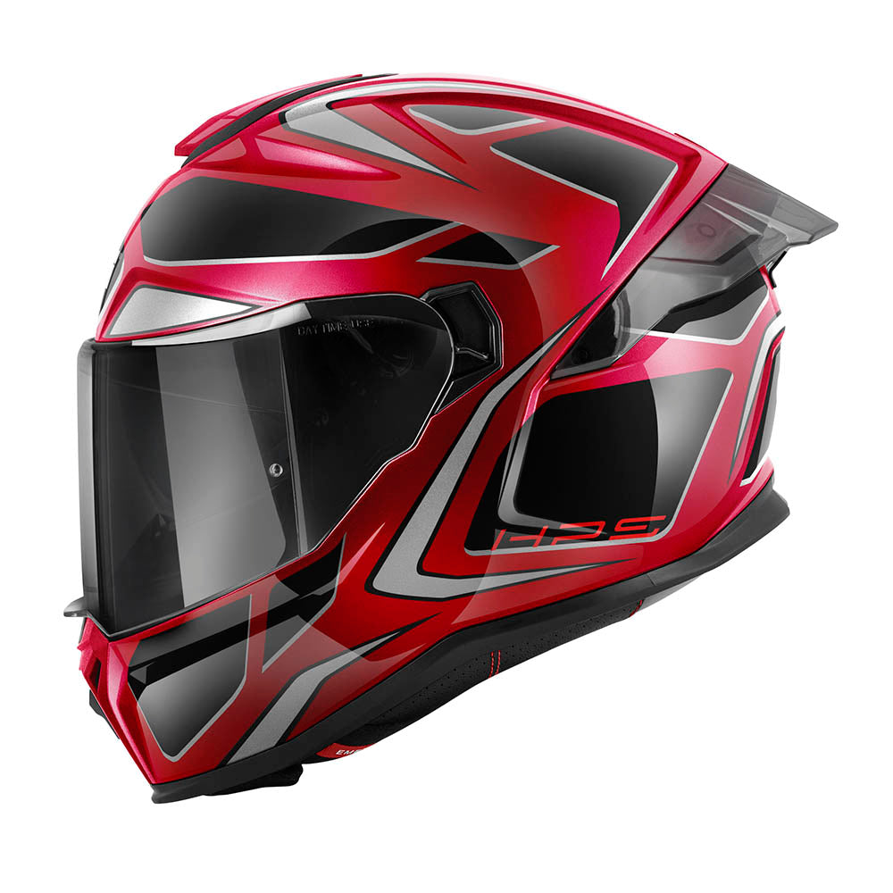 Givi 55.1 Zephir H551FZPXB casco integrale bordeaux/nero/argento/rosso – vista laterale