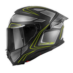 Givi 55.1 Zephir H551FZPBY casco integrale nero opaco/argento/titanio/giallo fluo – vista laterale