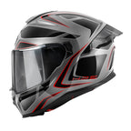 Givi 55.1 Zephir H551FZPTR casco integrale titanio/nero/argento/rosso – vista laterale
