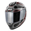 Givi 55.1 Zephir H551FZPTR casco integrale titanio/nero/argento/rosso – vista di tre quarti anteriore