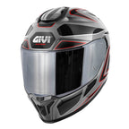 Givi 55.1 Zephir H551FZPTR casco integrale titanio/nero/argento/rosso – vista di tre quarti anteriore