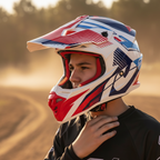Givi 60.1 Fresh Cross Rosso/Blu/Bianco – Casco Integrale Off-Road ECE 22.06 Casco Cross - Moon Bike - Vista 8